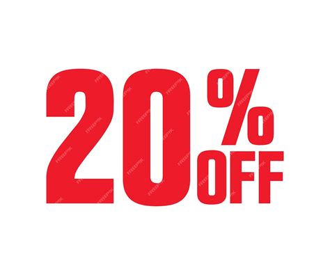 20 percent off ecommerce discount offer tags design template vector ...