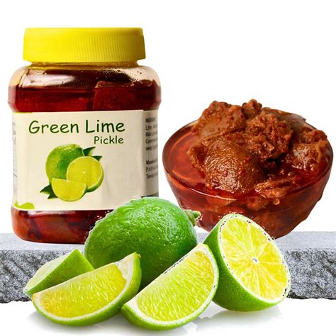 Homemade Green Lime Pickle -250g | Bhagya' Recipe Gul Nimbu Achar with ...