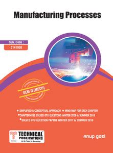 Manufacturing Processes for GTU University (IV- MECH. -3141908): Buy ...