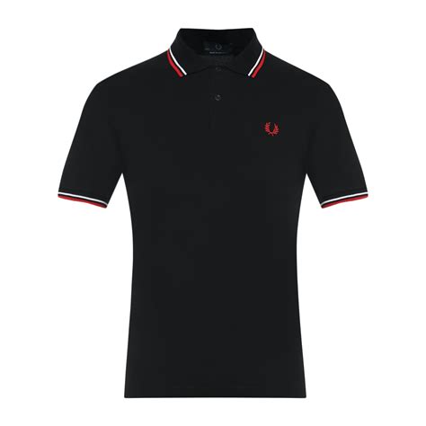 Buy Fred Perry Black Twin Tipped Polo Online - 592154 | The Collective
