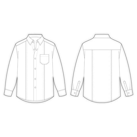 Men's Full Sleeves Shirt Sewing Pattern - A0005-22-V-04 – Leean Patterns