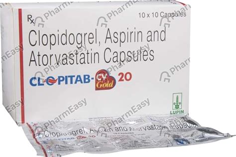 Clopitab Cv Gold 20mg Strip Of 10 Capsules: Uses, Side Effects, Price ...