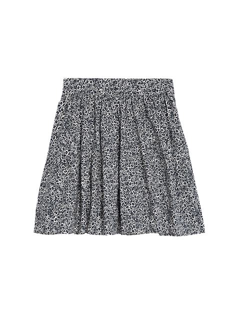 Buy Pure Cotton Floral Mini Tiered Skirt at Marks & Spencer