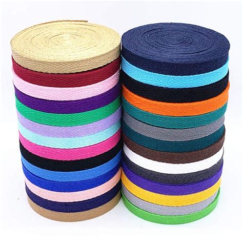 MoonyLI Cotton Webbing Bag Belt Herringbone Twill Bias Binding Tape ...
