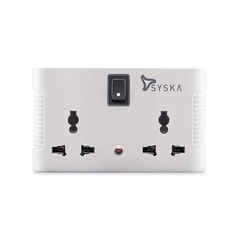 Syska 4 Way Universal Sockets Power Plug with Rocker Switch, Safety ...