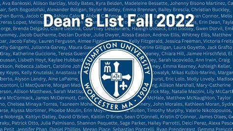 Assumption Students Recognized for Academic Excellence on Fall 2022 ...