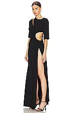 Sid Neigum Gathered Slit Maxi Dress in Black | REVOLVE