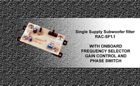 RACKEYS Single Supply subwoofer Filter Board with inbuilt Phase Switch ...
