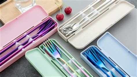 Stainless Steel Cutlery Sets Fork Spoon Chopsticks Travel Flatware Set ...