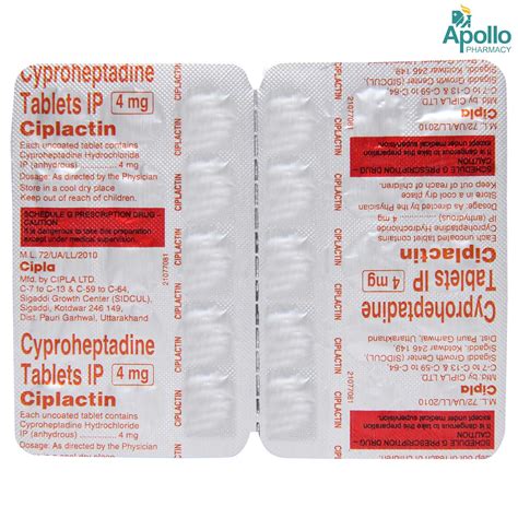 Ciplactin Tablet 15's Price, Uses, Side Effects, Composition - Apollo ...