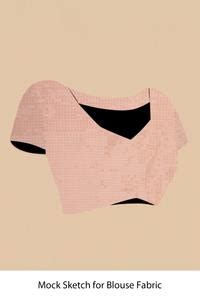 Buy Pink Georgette Sequins Rosette Embroidered Saree With Unstitched ...