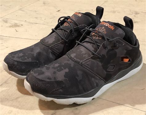 Reebok FURYLITE CCリーボック フューリーライト ブラック×グレー カモ柄 US8.5 /26.5cm メンズ スニーカー ...