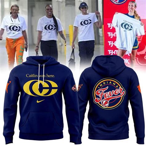 Caitlin Clark Indiana Fever Caitlin Was Here Hoodie Fan Merch Gift For ...