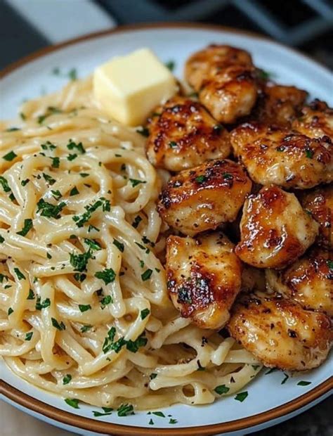Lemon Garlic Butter Chicken with Creamy Parmesan Linguine – Let Go Cooking
