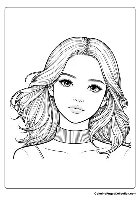 Printable Realistic Girl Coloring Pages