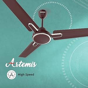 Buy Havells Artemis 1200mm Ceiling Fan (Brown) Online at Low Prices in ...