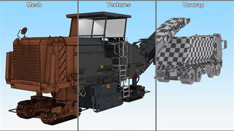 3D Road Milling Machine Loads Milled Asphalt into the Dump Truck | 3D ...