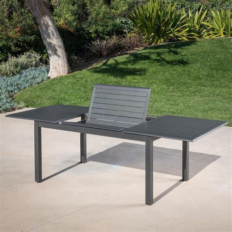 Hanover Cameron 7-Piece Gray Patio Dining Set Aluminum Rectangle Table ...