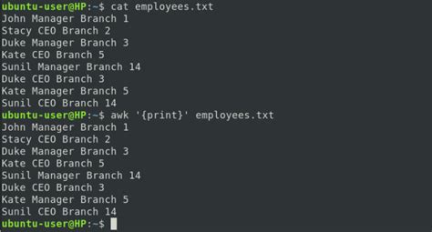 Awk Command Examples 的图像结果