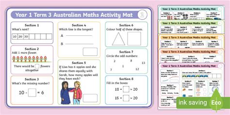 Year 1 Maths Worksheets | Activity Mats | Summer 1
