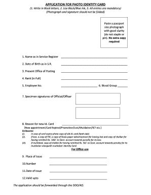 Identity Card Format Doc - Fill Online, Printable, Fillable, Blank ...