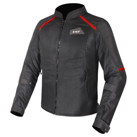 LS2 JACKET BREEZE MAN (Black Red) -CE CLASS A CERTIFIED JACKET