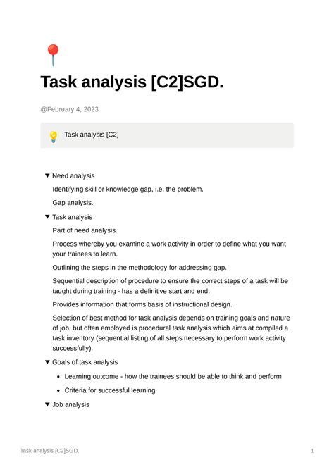 Task analysis C2SGD - 1 » Task analysis [C2]SGD. Task analysis [C2 ...
