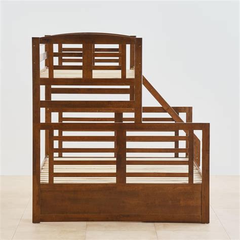 Buy Helios Della Rubber Wood Bunk Bed - Brown from Helios by Home ...