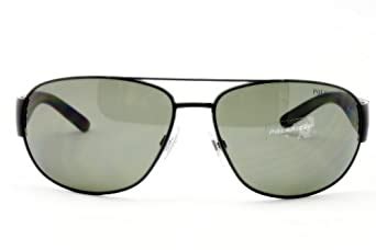 Buy Polo PH3052 Sunglasses-90039A Shiny Black (Polarized Green Lens ...