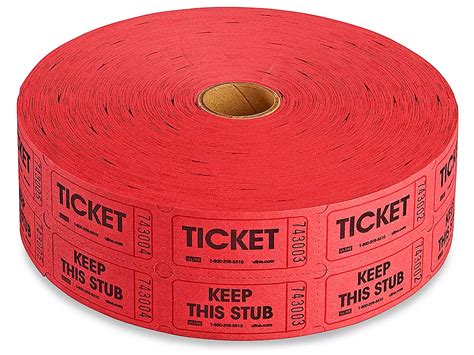 Double Raffle Tickets - "Keep This Stub", Red S-10755 - ULINE