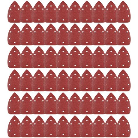 60PCS Triangular Sander Sandpaper, HYCHIKA Detail Sander Sandpaper ...
