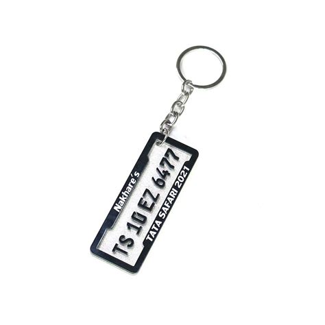 Customized Number Plate Keychain – Orbiz Creativez