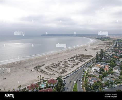 Aerial view of Coronado Sand Dune Secret Message on Coronado Island ...
