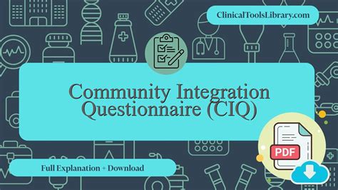 Community Integration Questionnaire (CIQ) - Complete Explanation + PDF ...