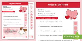 Make an Origami Heart Craft Instructions- Origami Valentines