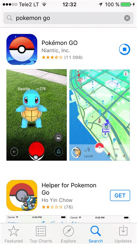 Image result for Pokemon Go App Store