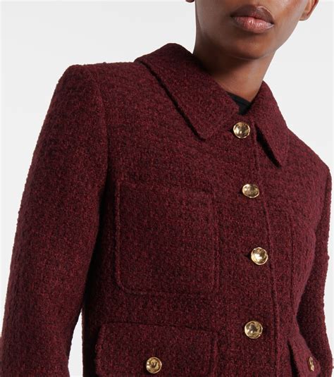 Astley cropped tweed jacket in burgundy - Altuzarra | Mytheresa
