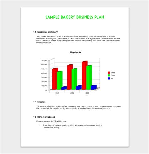 Home Bakery Business Plan Template 的图像结果