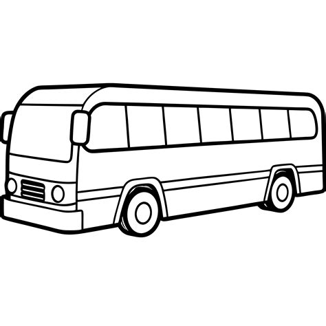 bus Coloring Page - Download and Print,simple bus drawing,easy bus drawing