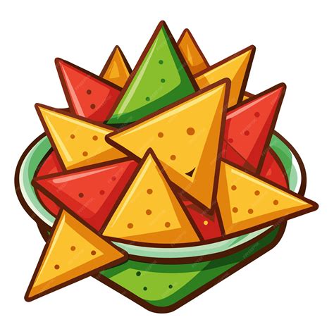 Mexican nacho chips clipart vector art and illustration | Premium AI ...