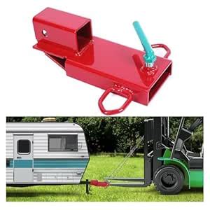 New Clamp On Forklift Hitch Receiver Pallet Fork Trailer Towing Adapter ...