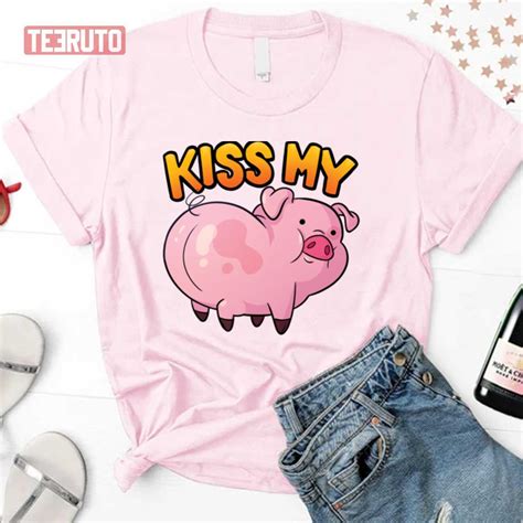 Kiss My Ass Gravity Falls Waddles The Pig Premium Unisex Sweatshirt ...