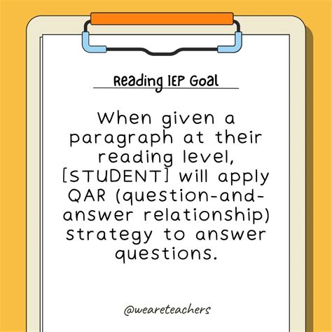 2nd Grade Reading Comprehension Iep Goals