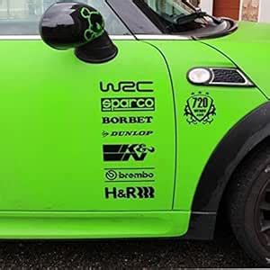 Fusion 14Pcs Racing Sponsors Logo Sport Sticker for All car : Amazon.in ...