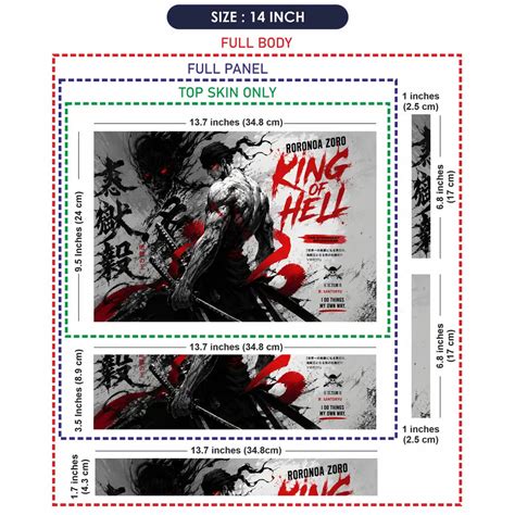 One Piece Zoro King Of Hell Ink Laptop Skin | Ultra HD | GadgetOverlays