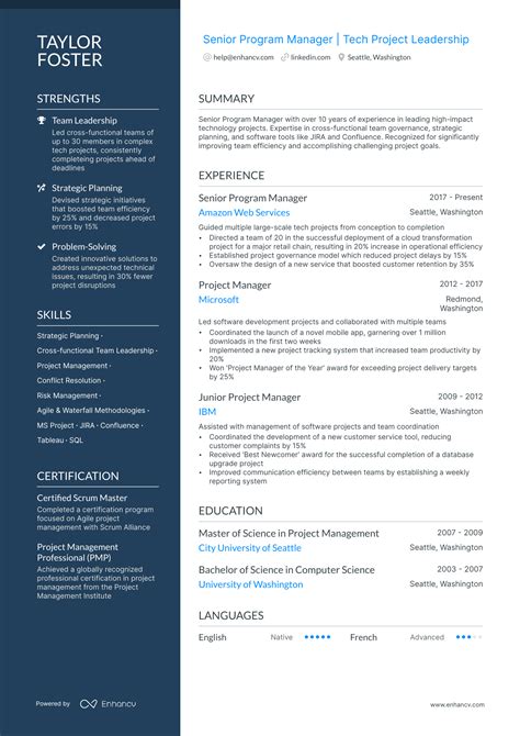 Image result for Program Manager Resume Examples