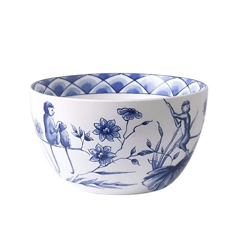 Delft Blue Monkey Bowls (Set of 2) – The Art Collectible
