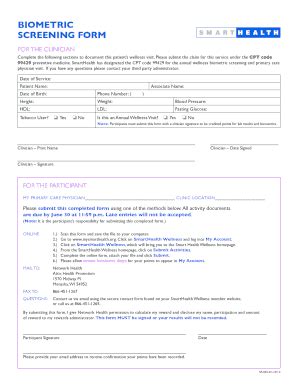 Biometric Bscreening Formb - Ascension BWellnessb - Myascension ...