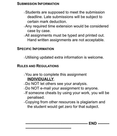 Image result for Assignment Instruction Sample