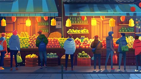 Shopping in the Market Cartoon 的图像结果